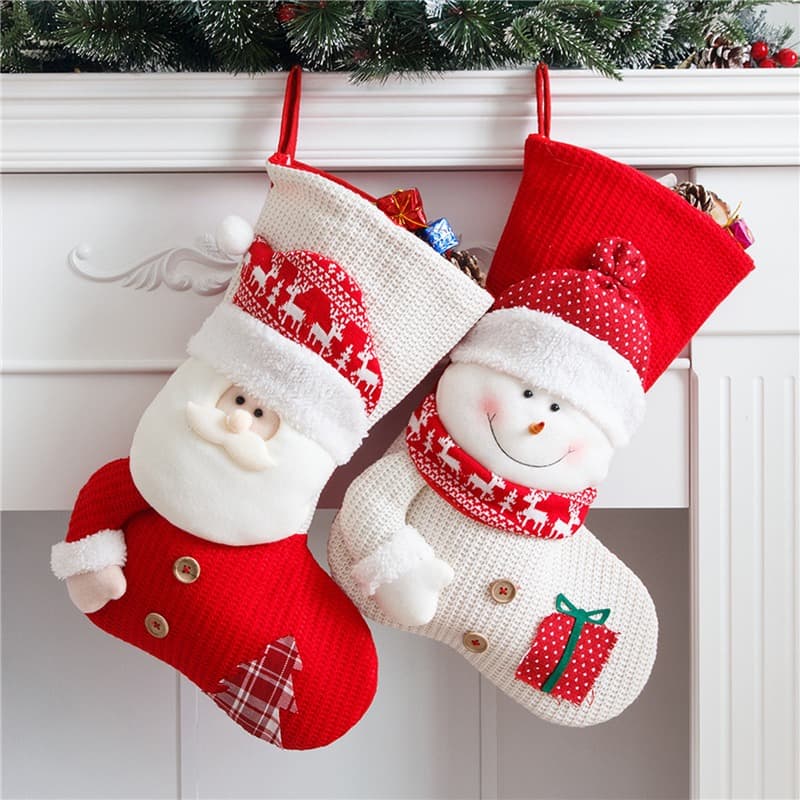 Calcetín de Navidad de punto