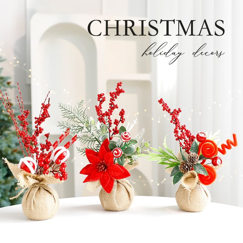 Mini centro de mesa navideño