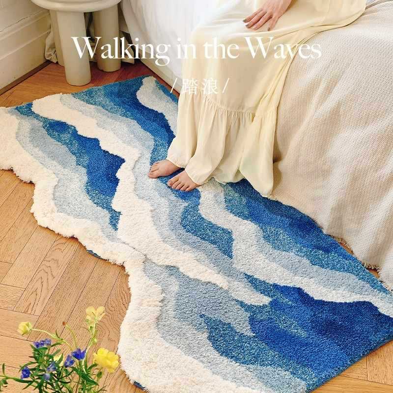 Alfombra de baño con olas