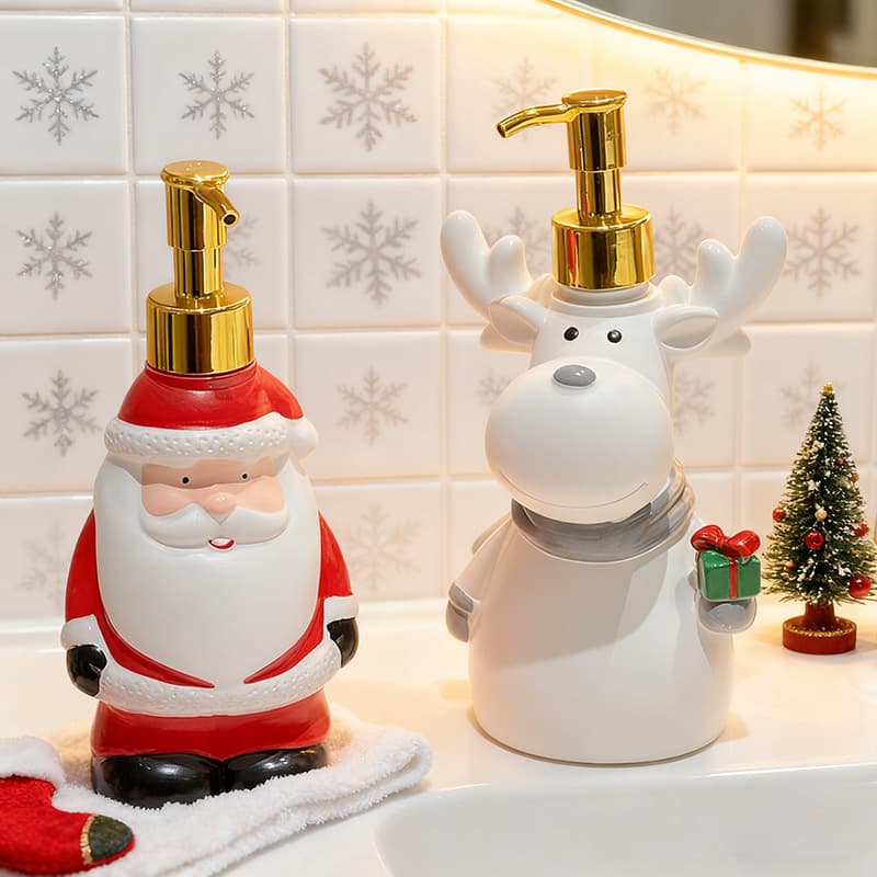 Dispensador de jabón navideño